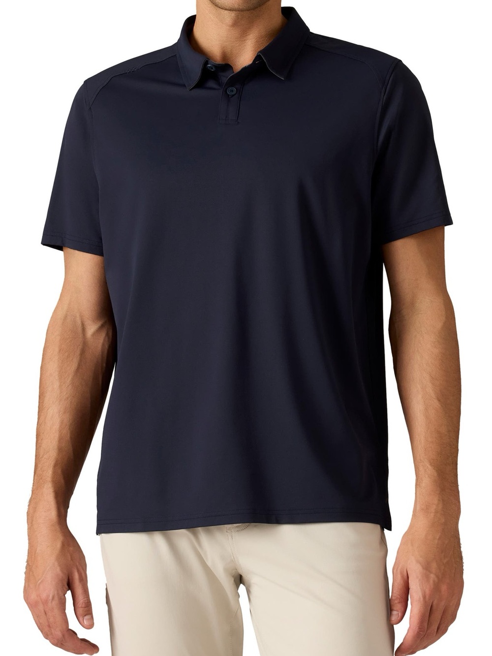 Rhône Navy Commuter Polo Shirt Size Medium Fine Italian Fabric Business Casual